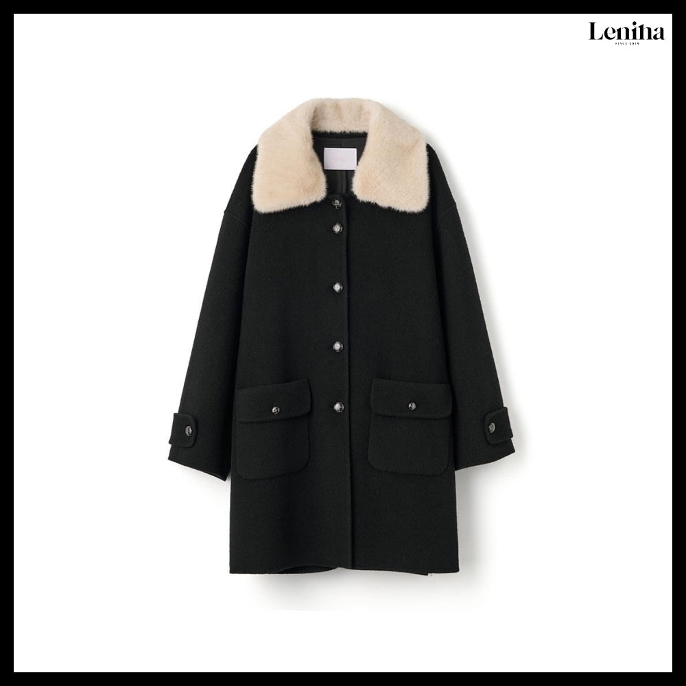 【LENINA】Perris Wool Handmade Half Coat