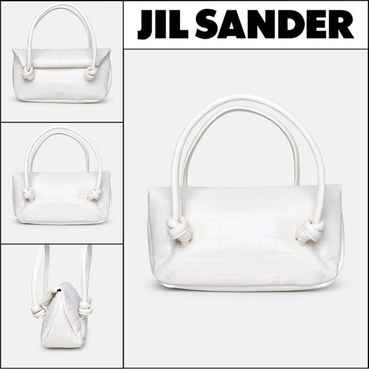 【正規品】【Jil Sander】White Leather Bag