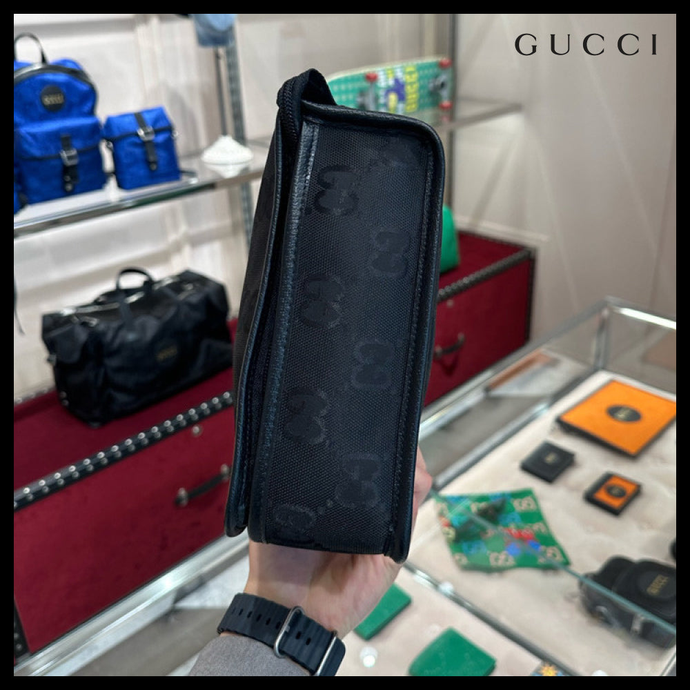 【GUCCI 】GG Off The Grid Nylon Medium Travel Bag BLACK