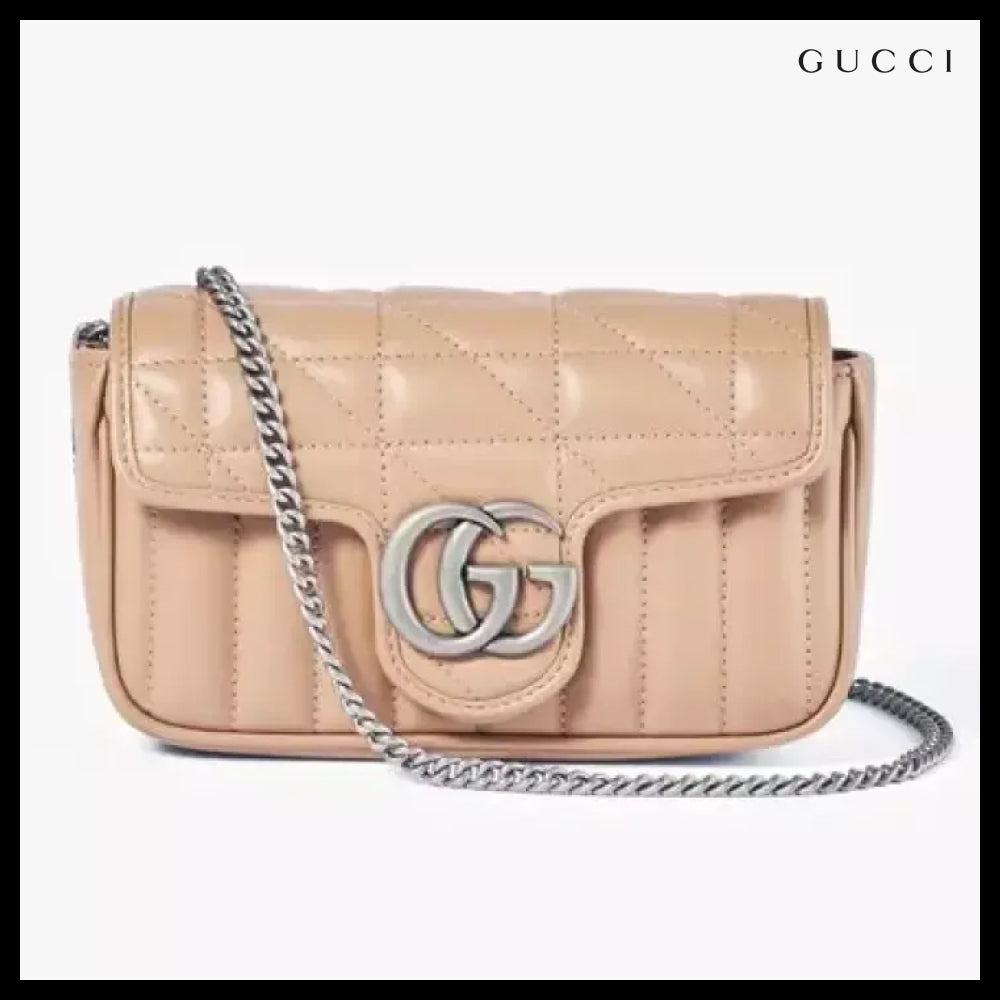 【GUCCI】Matelasse Marmont GG Super Mini Chain Bag shoulder