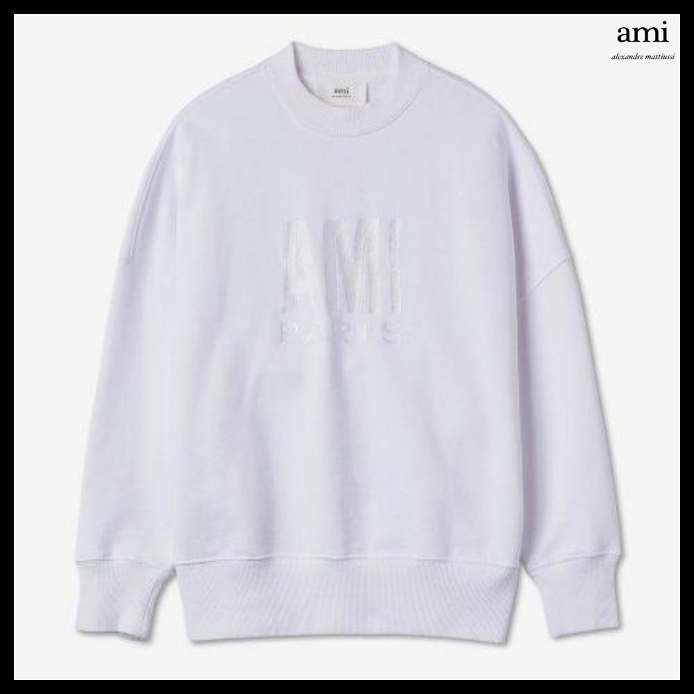 【 AMI PARIS 】 Big Logo Sweatshirt White