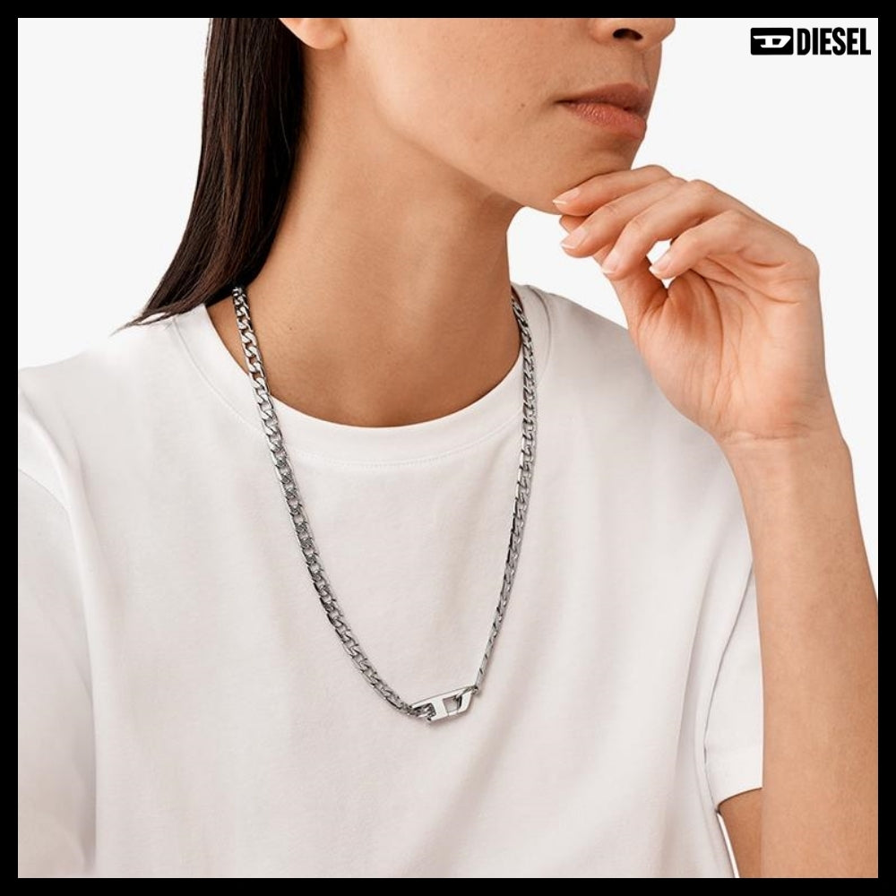 【DIESEL】D Logo Chain Necklace