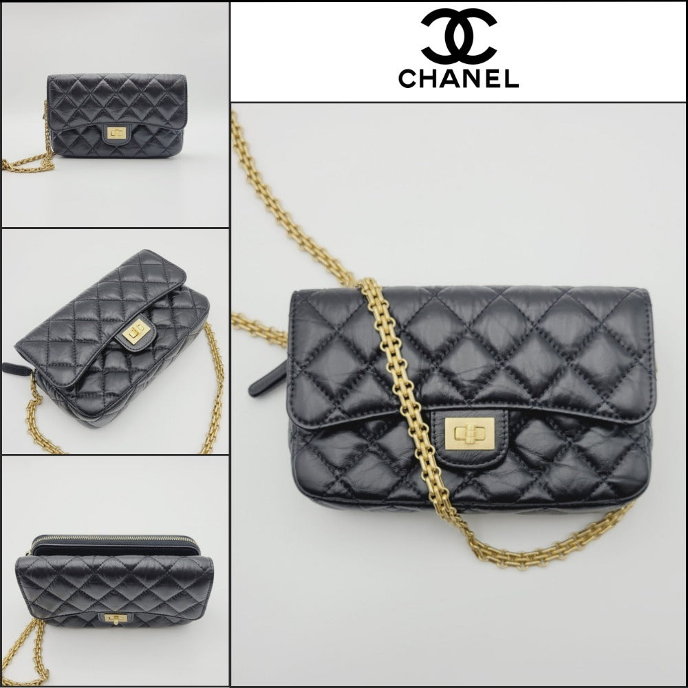 【CHANEL】2.55 Vintage Chain Mini Bag Black