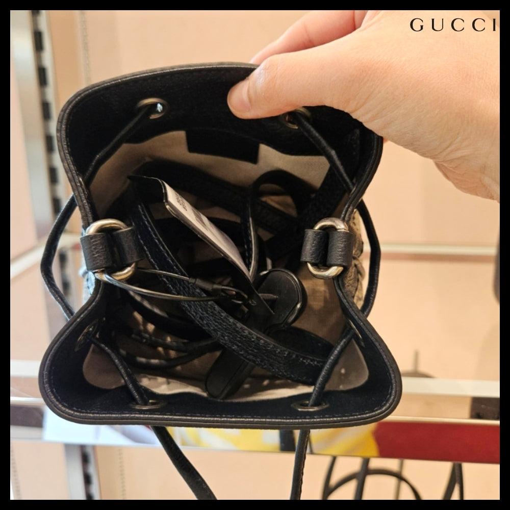 【GUCCI】Ophidia GG canvas mini bucket bag beige blue