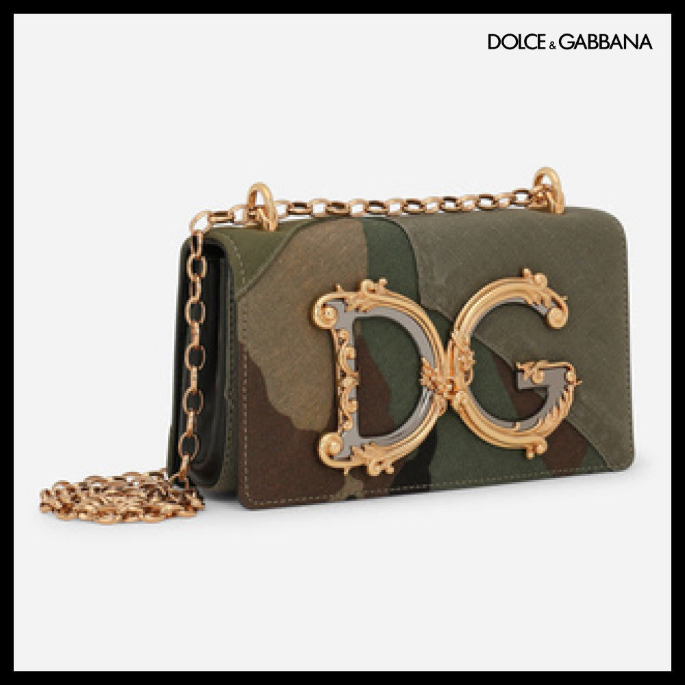 【Dolce & Gabbana】DG GIRLS PHONE BAG IN CAMOUFLAGEPATCHWORK