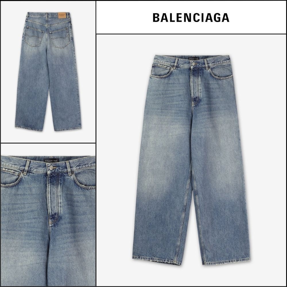 【BALENCIAGA】Baggy Denim Pants Sunbleached Blue