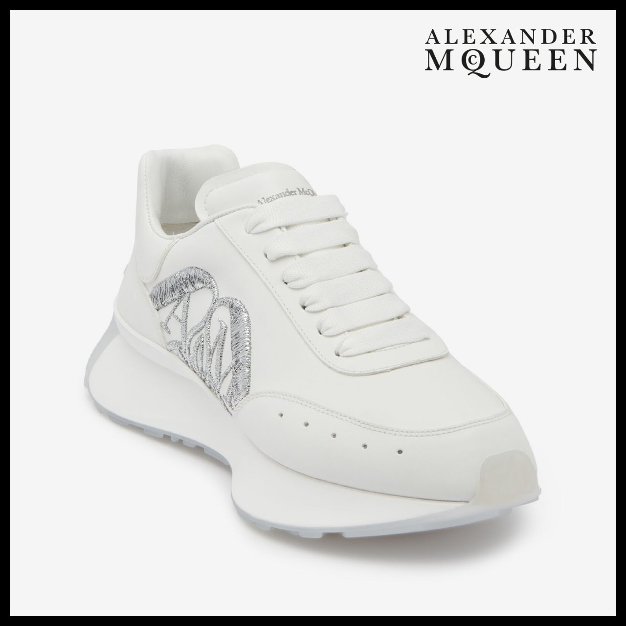 【Alexander Mcqueen】Women’s Sprint Runner White Silver