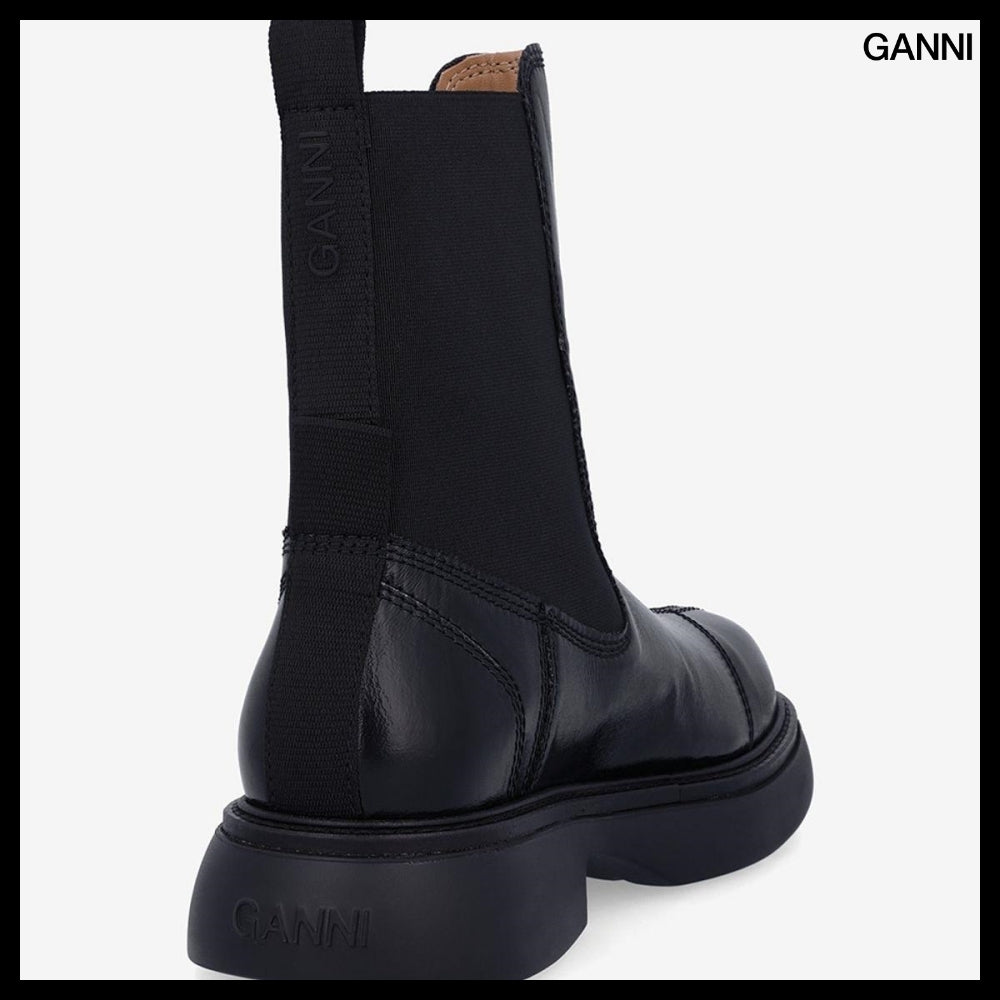 【Ganni】Everyday Mid Chelsea Boots Black