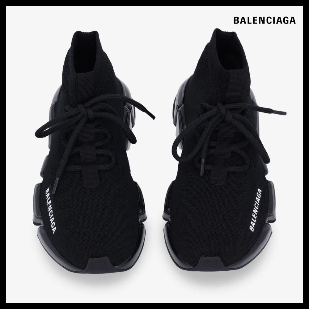 【BALENCIAGA】Speed 2.0 Recycled Knit Lace-Up Sneakers