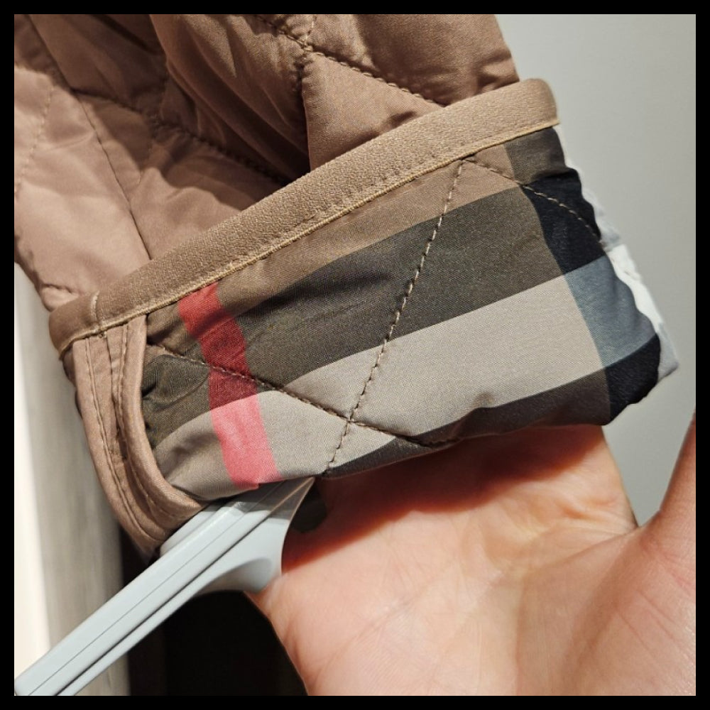 【BURBERRY】New Teyting long quilted women’s jacket camel