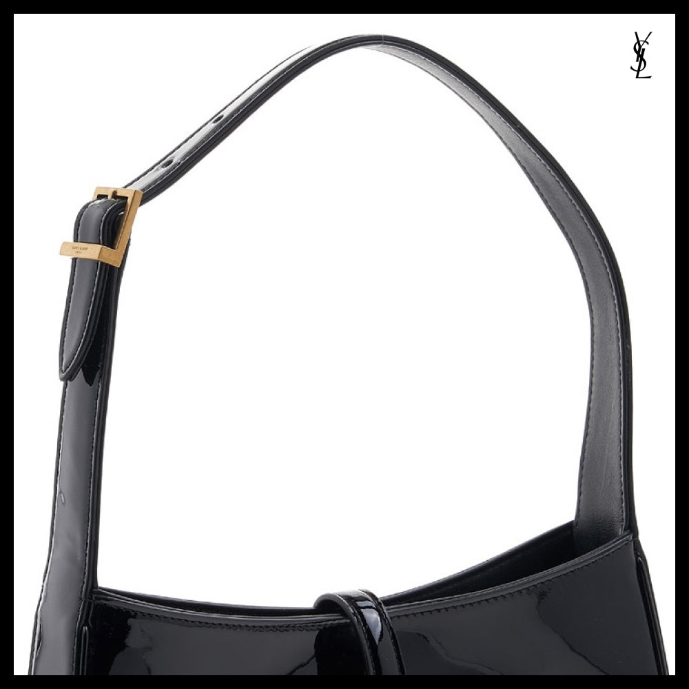 【SAINT LAURENT】Women's LE 5 A 7 Shiny Hobo Bag