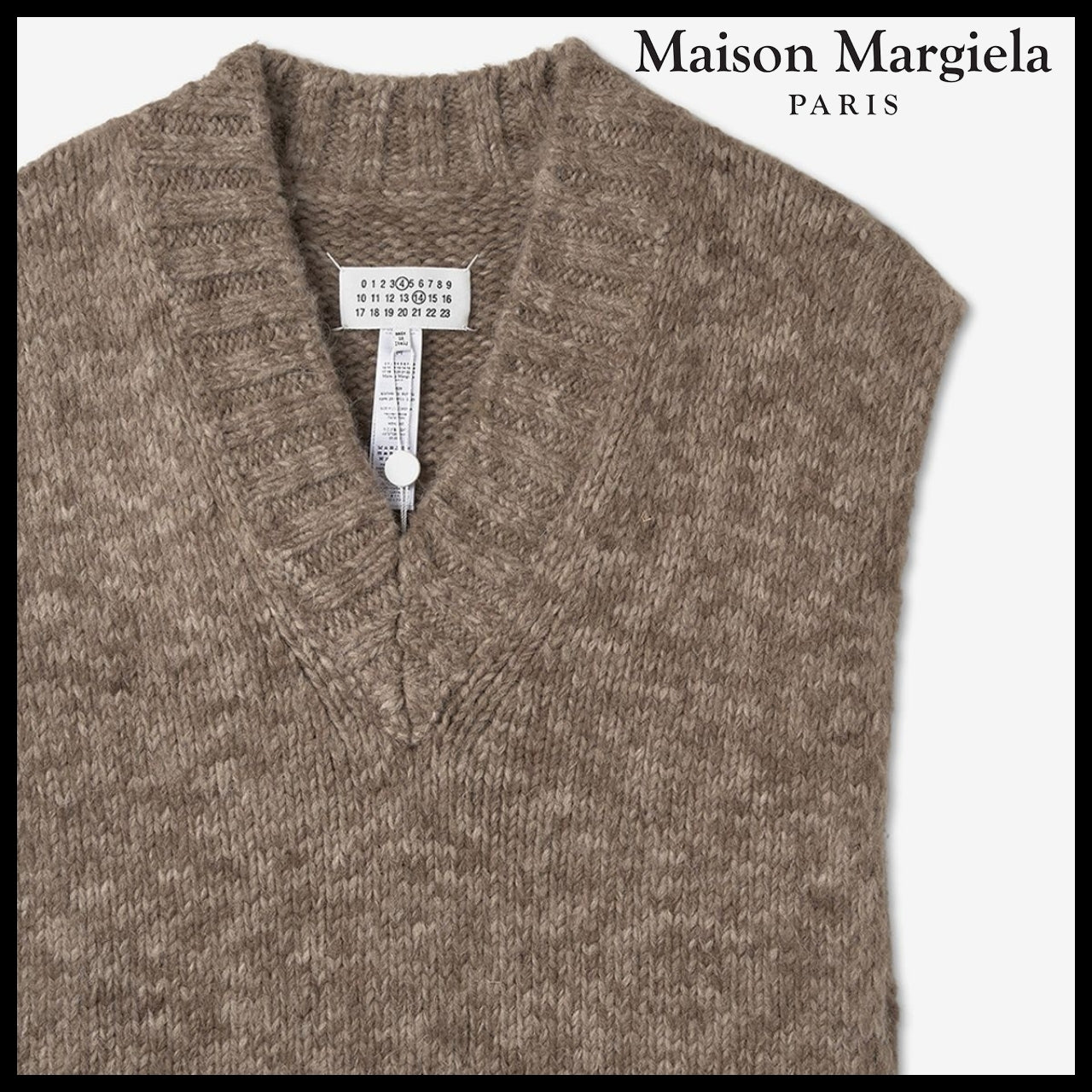 【Maison Margiela】Knit Vest - Brown