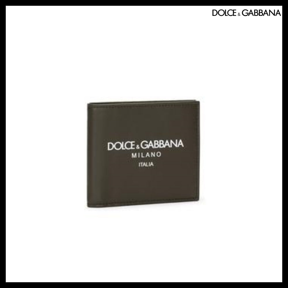 【Dolce&Gabbana】CALFSKIN BIFOLD WALLET LOGO