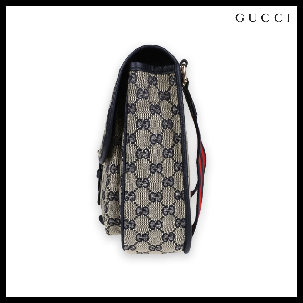 【GUCCI】 Kids Fabric Crossbody Bag Beige