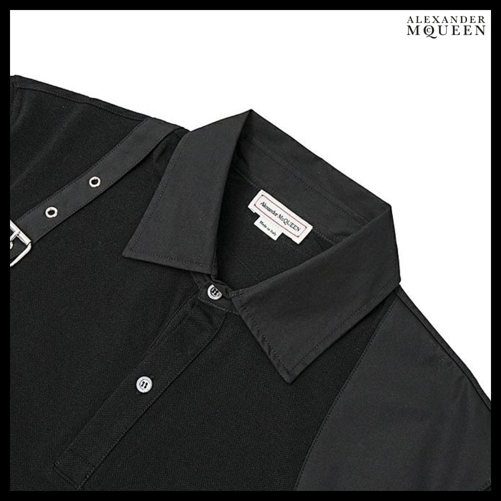 【Alexander Mcqueen】Harness Polo Shirt in Black