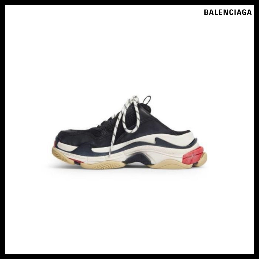 【BALENCIAGA】Triple S Mule Black