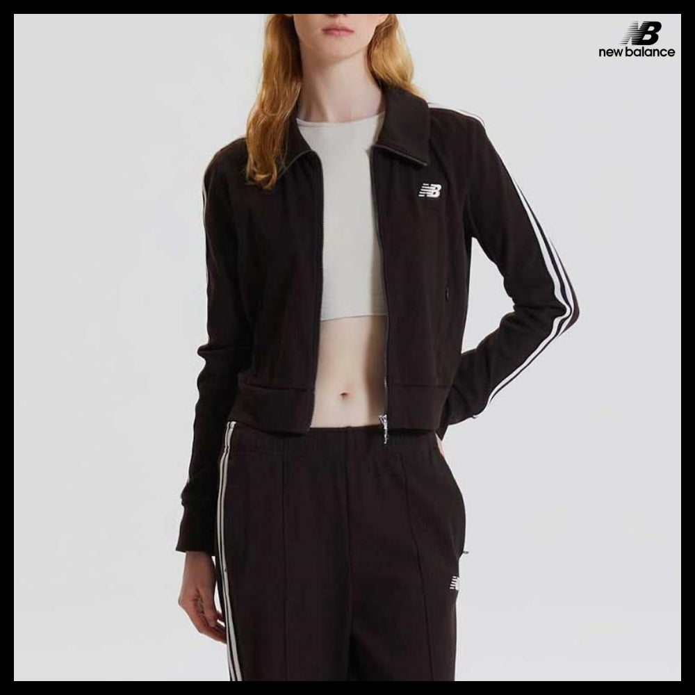 【New Balance】Women Track Ribbed Zip Up Jacket 3 Colors