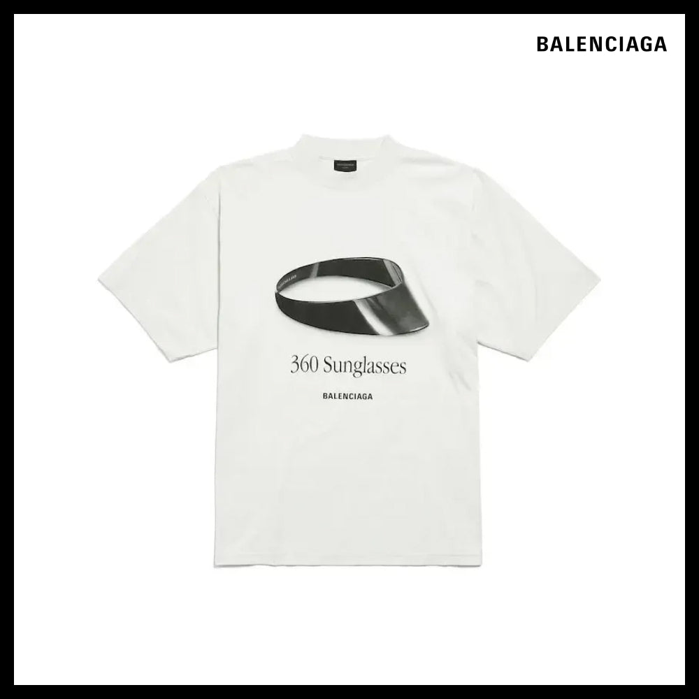 【BALENCIAGA】Sunglasses T-Shirt Medium Fit Dirty White