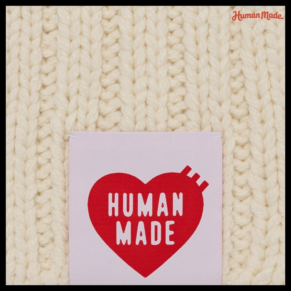 【HUMAN MADE】Hand-Knit Muffler White