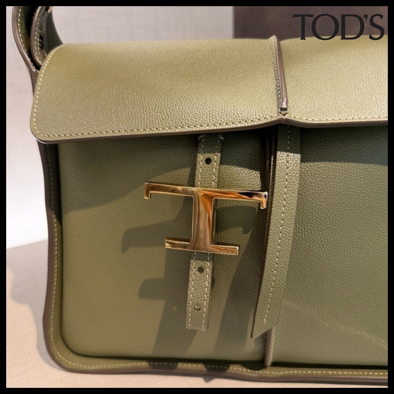 【TOD'S】TSB Timeless Leather Messenger Shoulder Bag