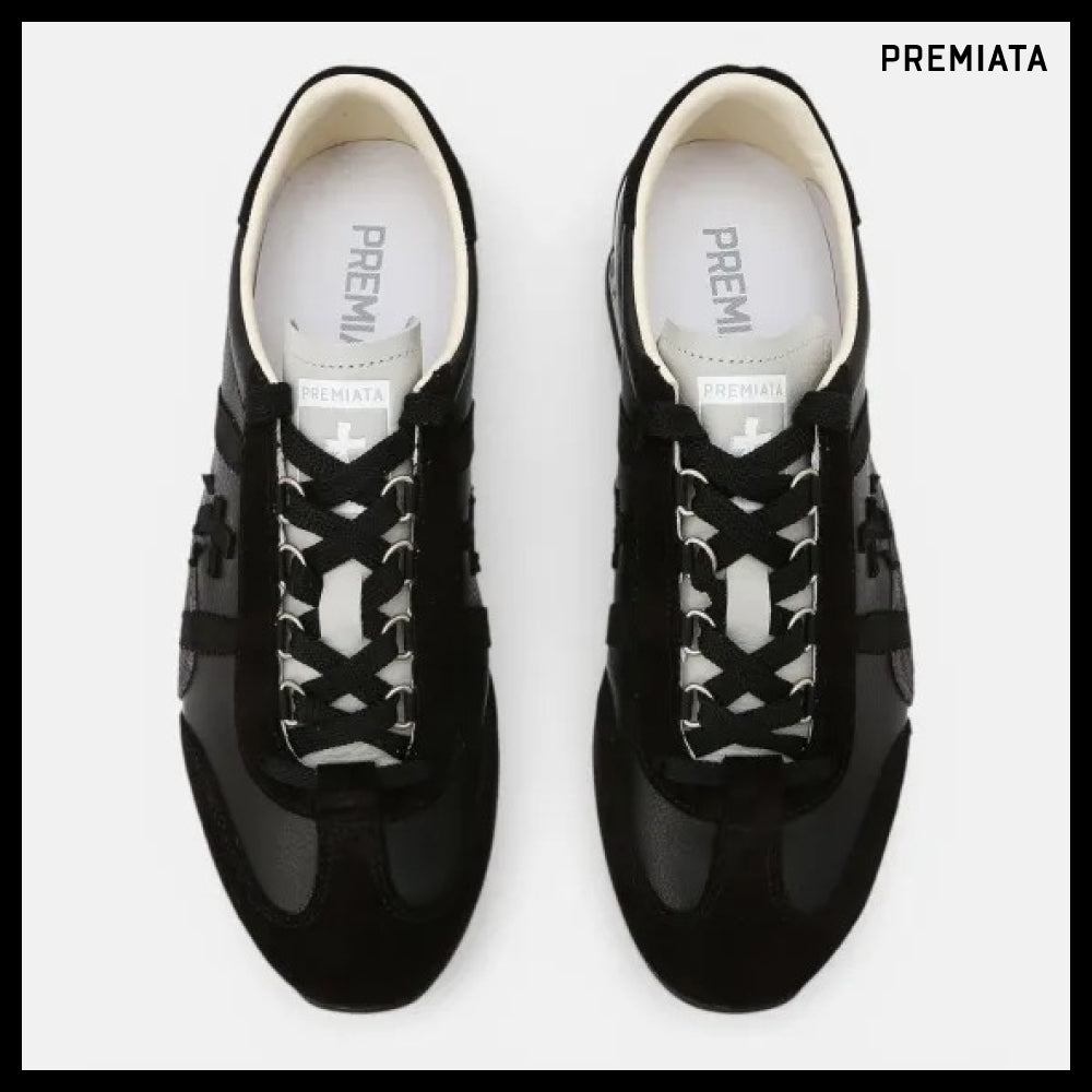 【PREMIATA】26SS JACKYX Black Logo Patch Cow Leather Mens