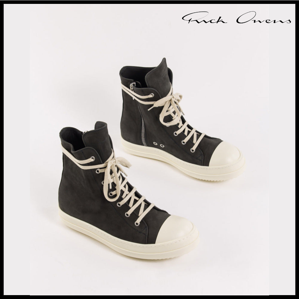 【RICK OWENS】Ramones High Dark Dust Milk Sneaker