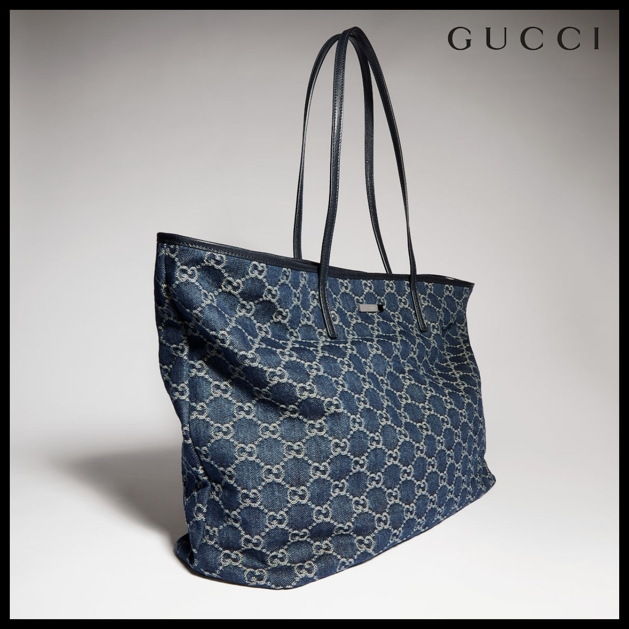 【GUCCI】Plaque Large Tote Bag