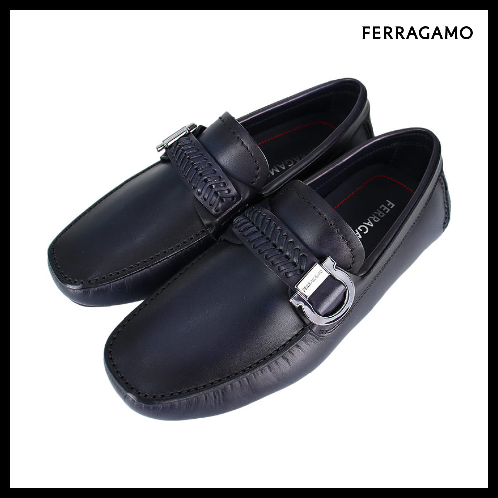 【FERRAGAMO】 Gancini Driving Loafers 0774655
