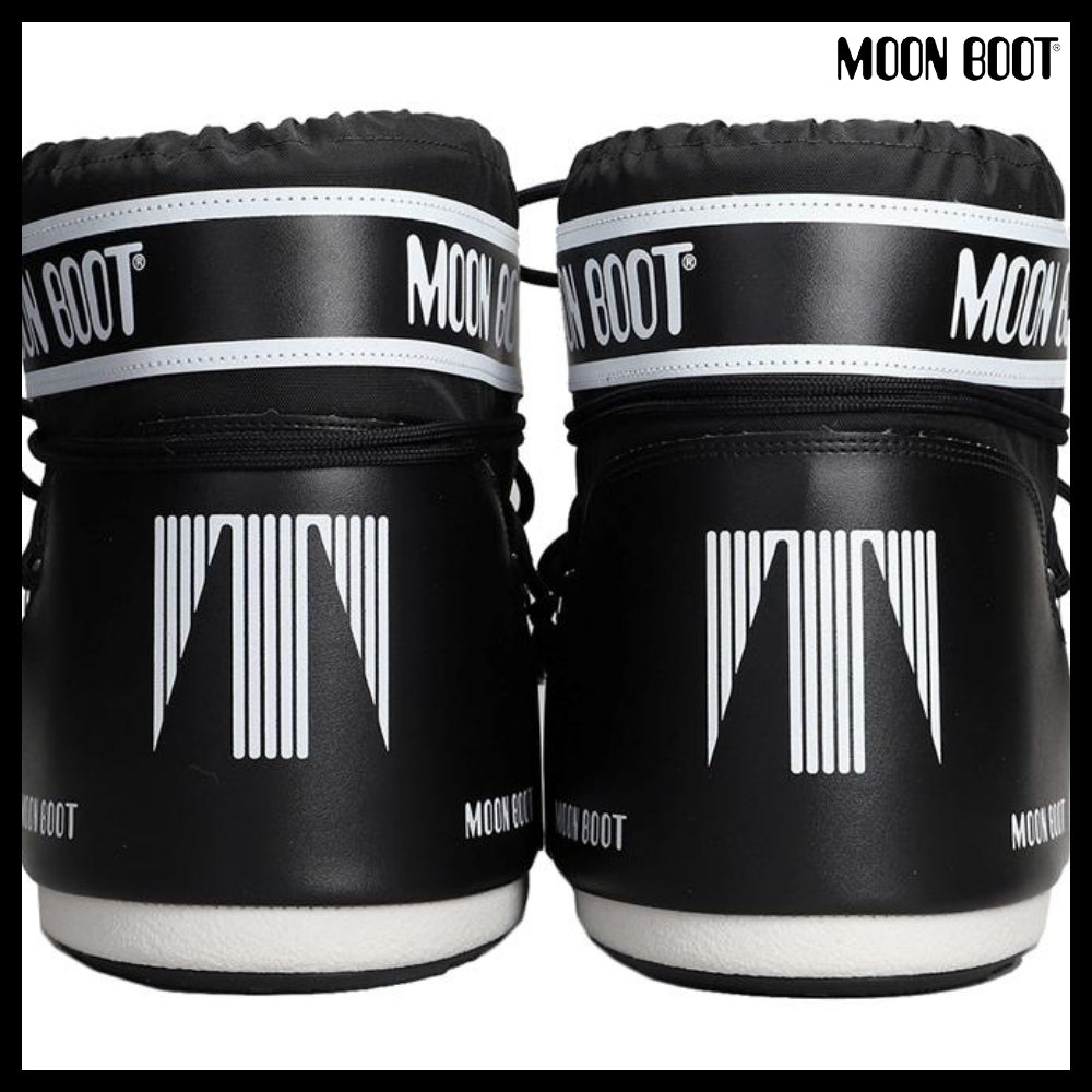 ◆MOON BOOT◆ Black Icon Low Boots ICON