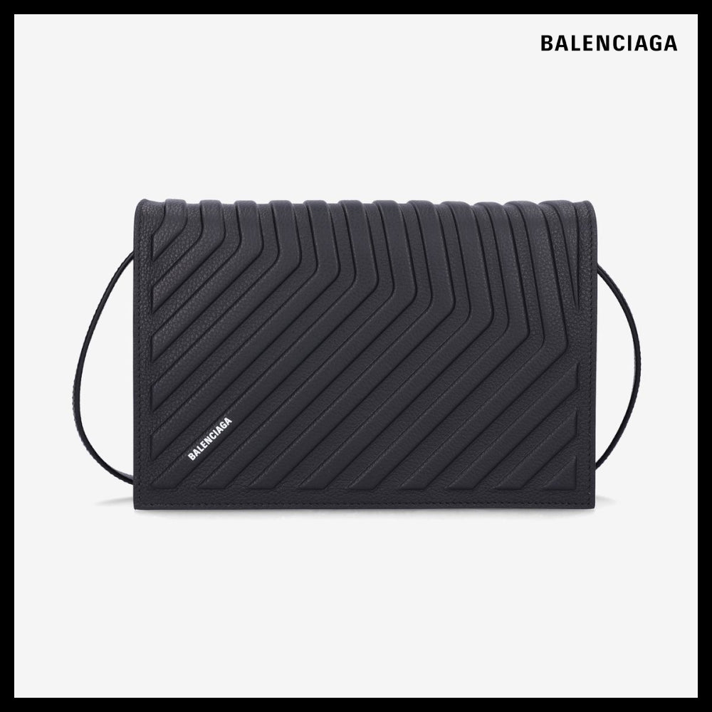 【BALENCIAGA】Men’s Car Flap Crossbody Shoulder Bag Black