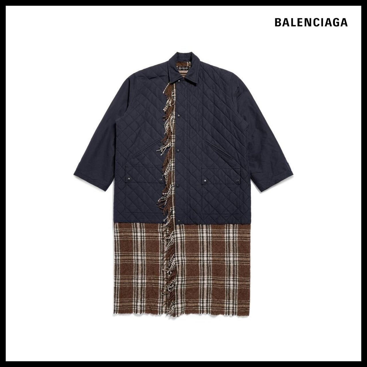 【BALENCIAGA】Layered Parka Dark Blue