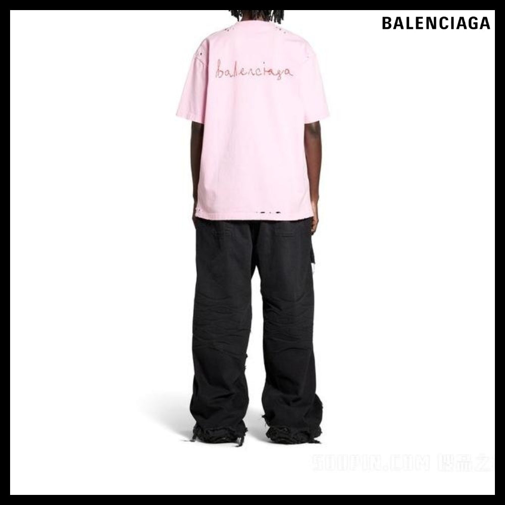 【BALENCIAGA】Lovey Oversized T-shirt Pink