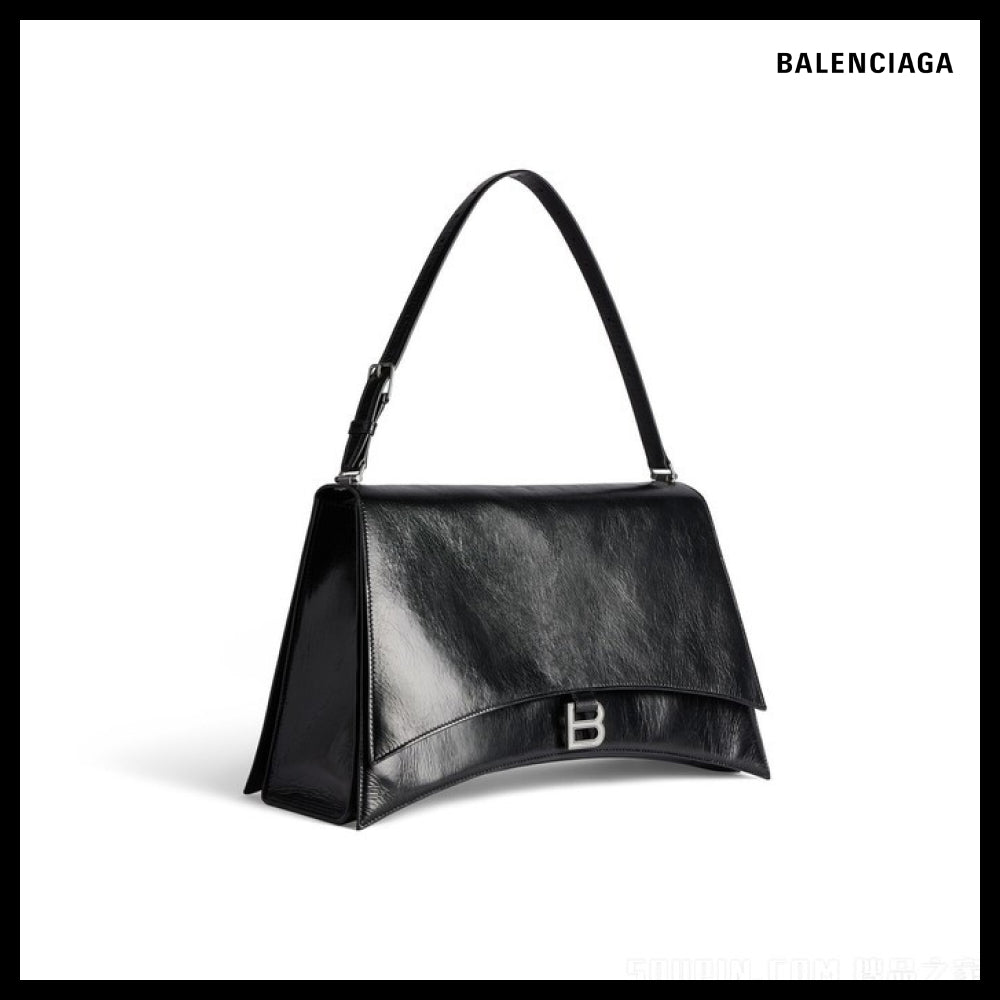 【BALENCIAGA】Crush Large Sling Bag Black