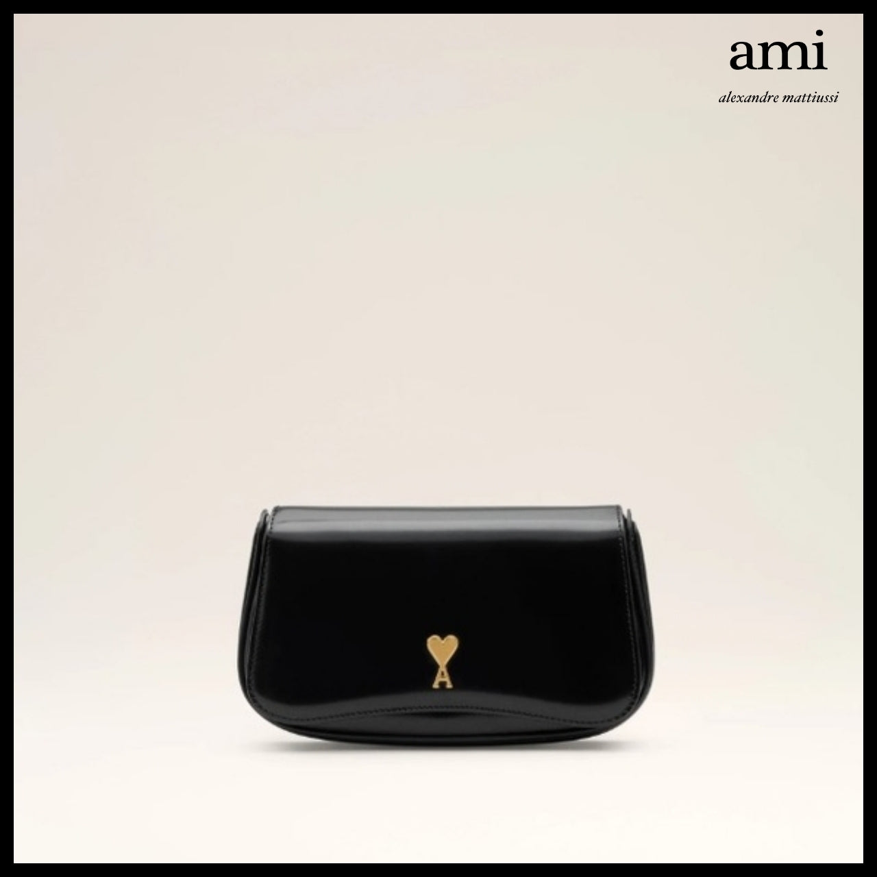 【ami】Black Minimal Clutch
