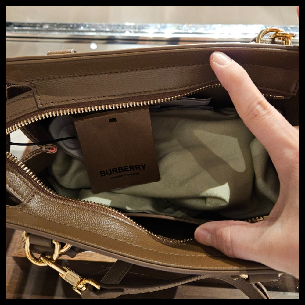 【BURBERRY】BANWELL house check mini tote bag earth