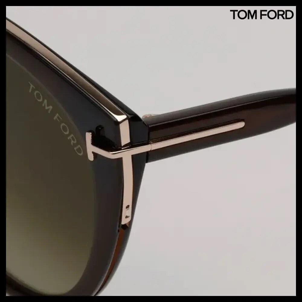 【TOM FORD】Brown Cat-Eye Round Sunglasses Asian Fit