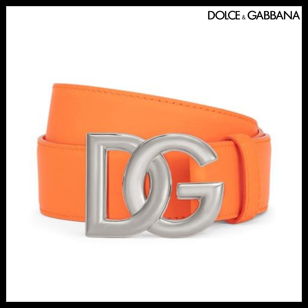 ★Dolce&Gabbanaアウトレット セール ★CALFSKIN BELT WITH LOGO