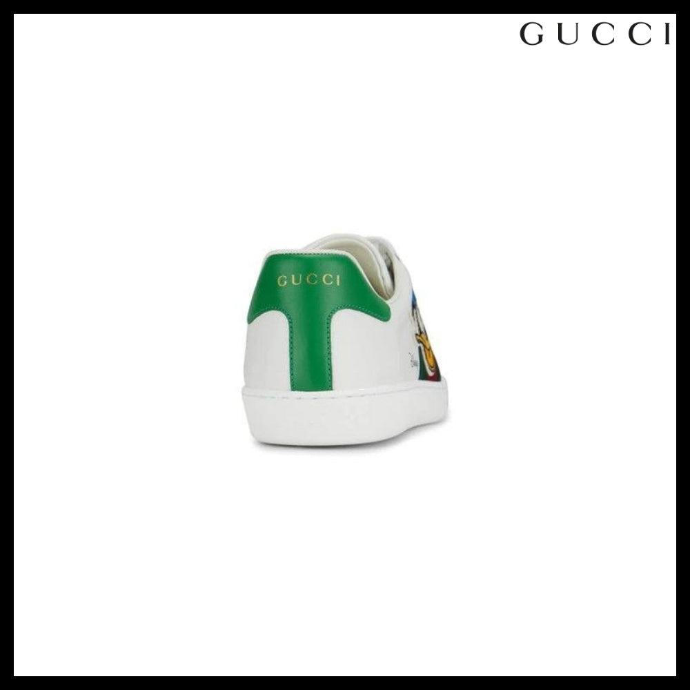 【GUCCI】Gucci X Disney Donald Duck Patch Sneakers White