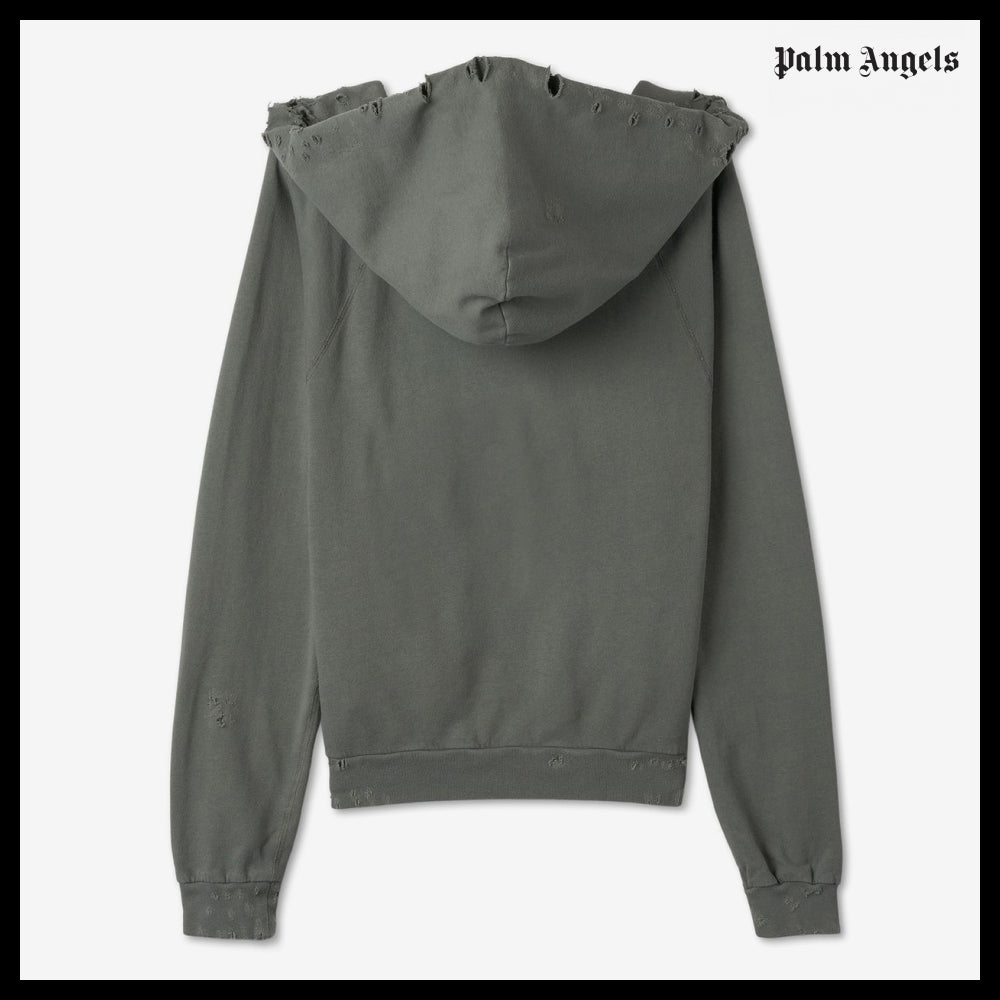 ◆PALM ANGELS◆ フーディ Hoodie Khaki ベア ロゴ