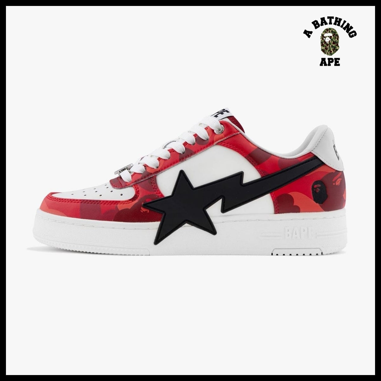 【A BATHING APE】Bape Star OS Red Sneakers