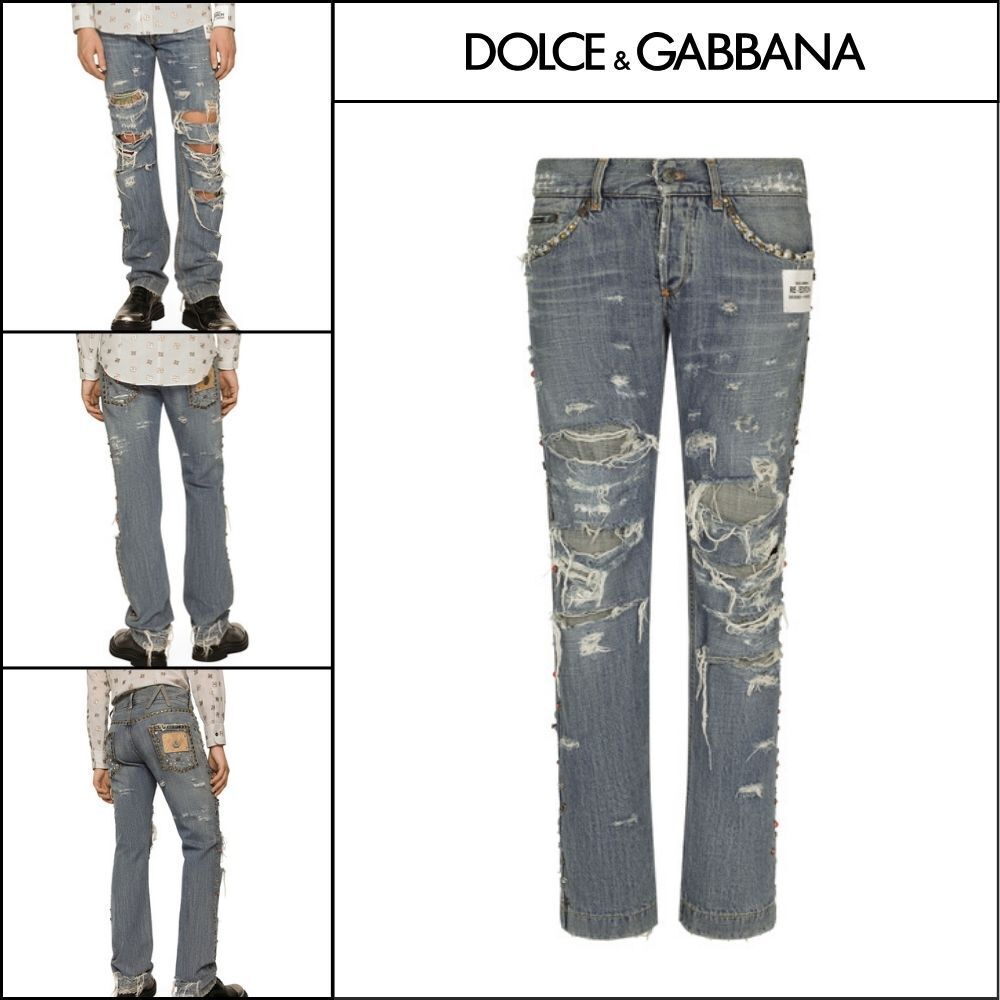 ★Dolce&Gabbanaアウトレット セール ★WASHED DENIM JEANS WITH