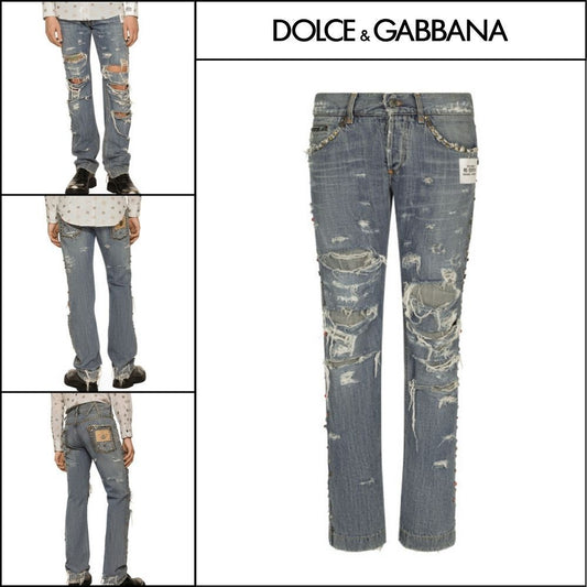 ★Dolce&Gabbanaアウトレット セール ★WASHED DENIM JEANS WITH