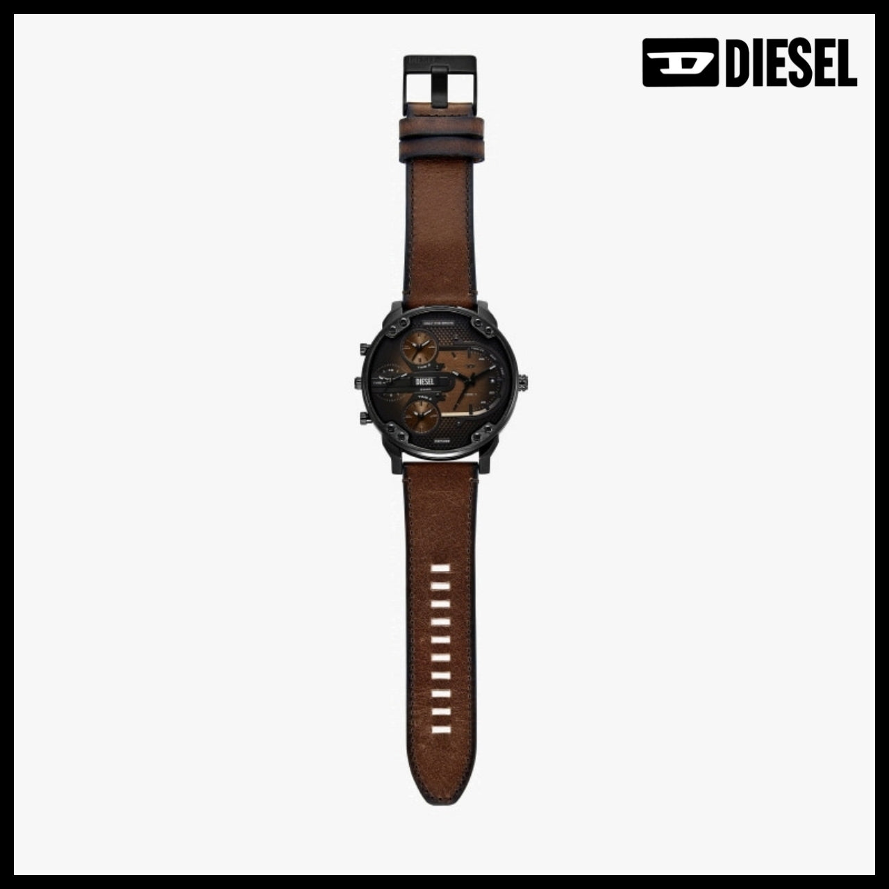 【DIESEL】Mr. Daddy Slim Chronograph Men’s Leather Watch