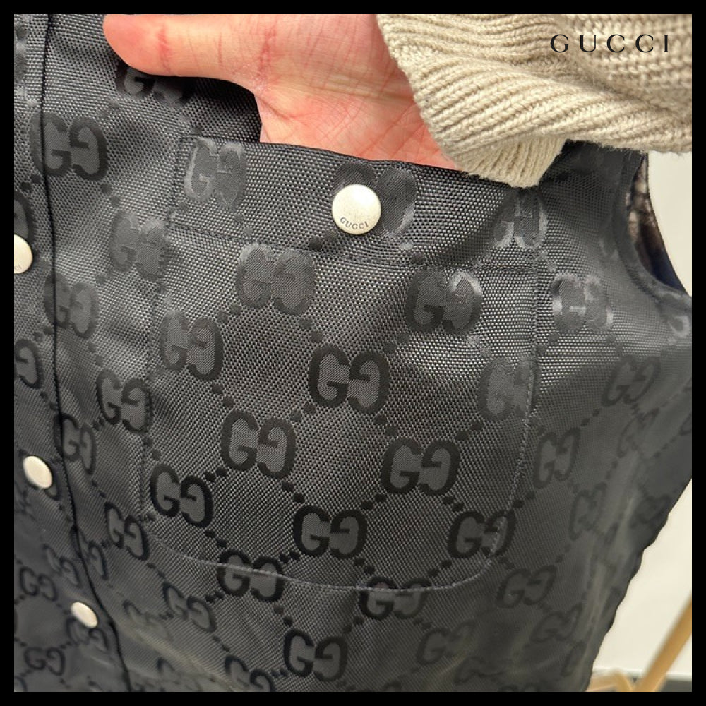 【GUCCI】GG Off The Grid Canvas Nylon Vest Black