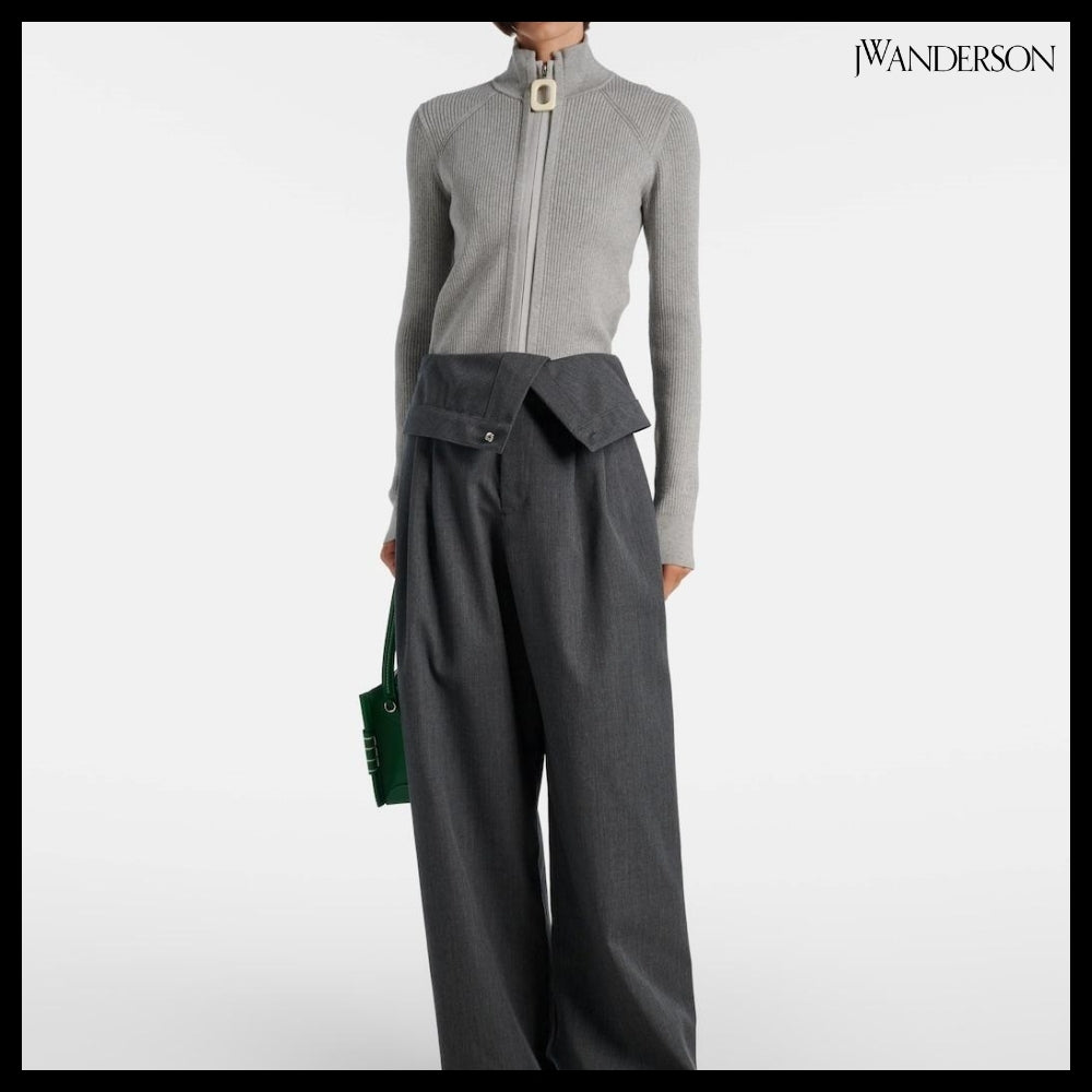 【JW Anderson】Embroidered cotton-blend cardigan