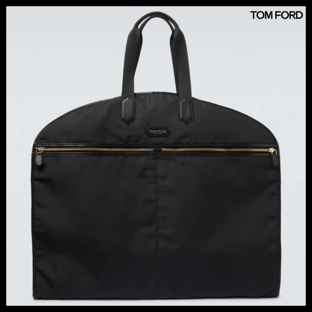 【TOM FORD】LEATHER TRIMMED GARMENT BAG