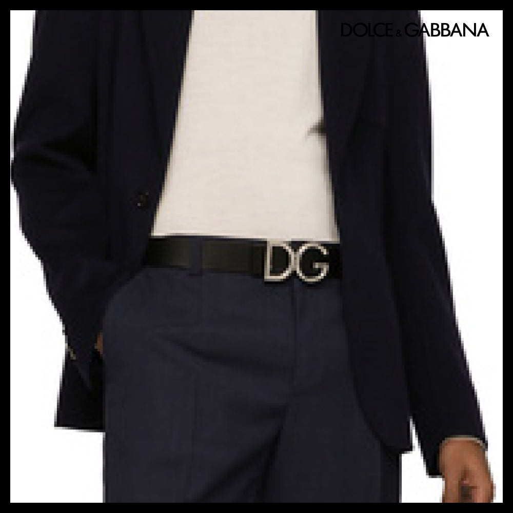 ★Dolce & Gabbana アウトレット セール ★LEATHER BELT WITH DG
