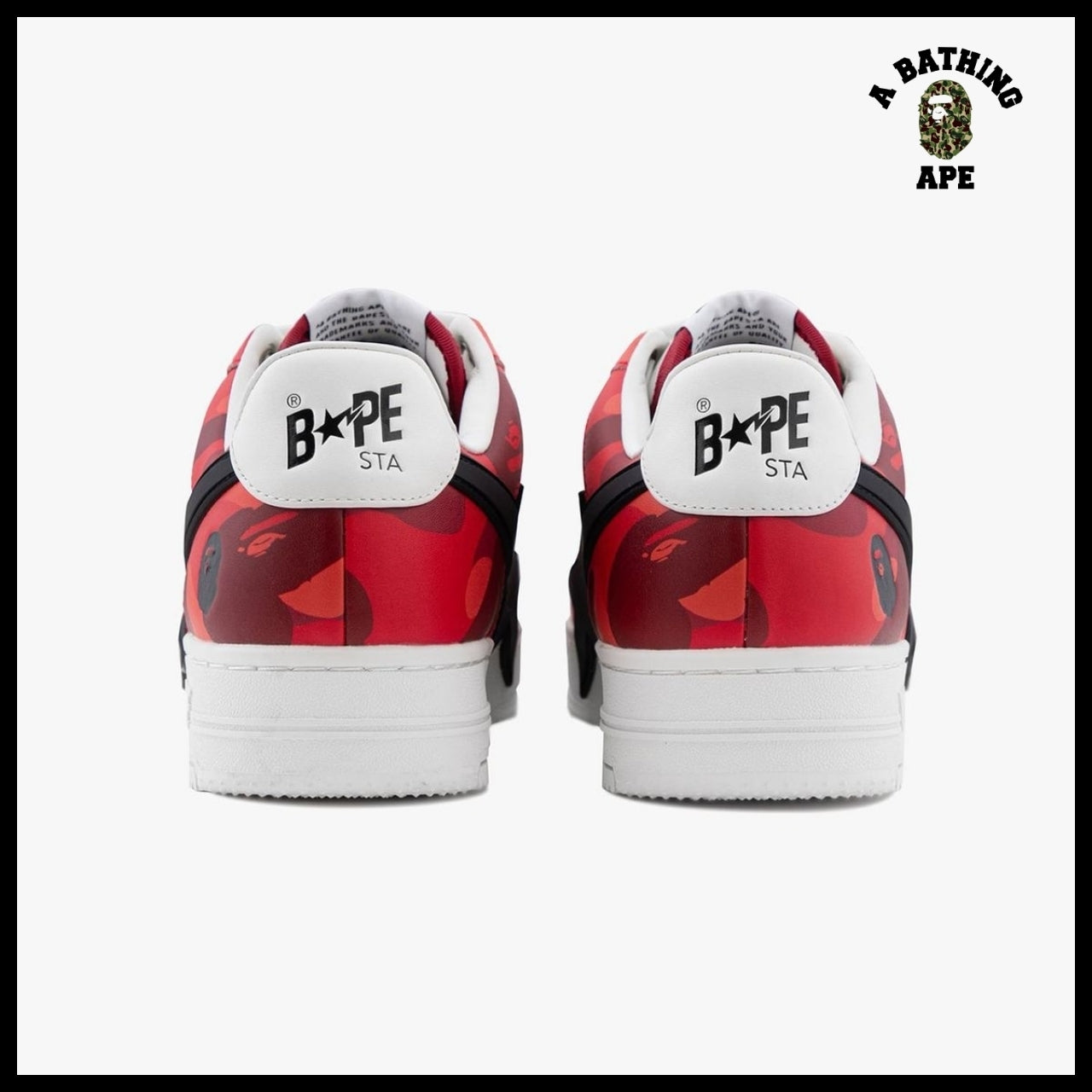 【A BATHING APE】Bape Star OS Red Sneakers