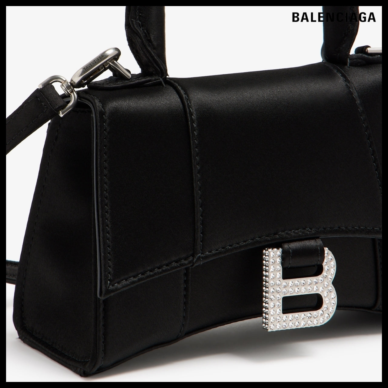 【BALENCIAGA】Hourglass XS Top Handle Bag AJ in Black