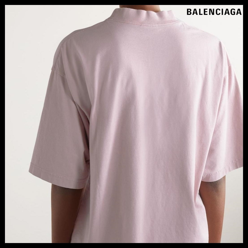 【BALENCIAGA】Back Flip Medium Fit T-Shirt Pink
